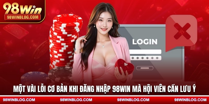 Một vài lỗi cơ bản khi đăng nhập 98WIN mà hội viên cần lưu ý